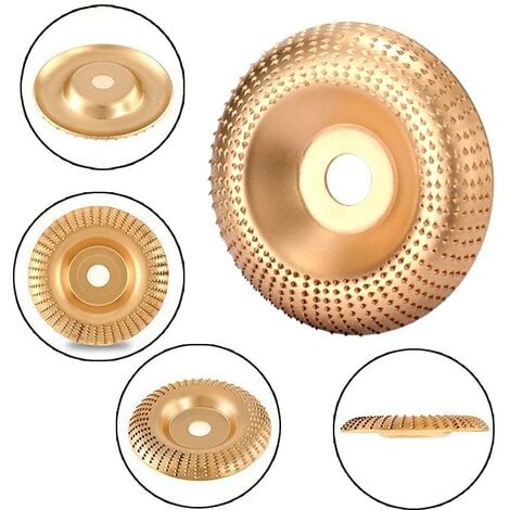 4Pcs Disque Bois Meuleuse, Disque Abrasif en Bois, Disques de Meulage du bois en Carbure de Tungstène pour Façonner, Meuler et Couper - Compatible avec Meuleuses d'angle 115 mm ou 125mm