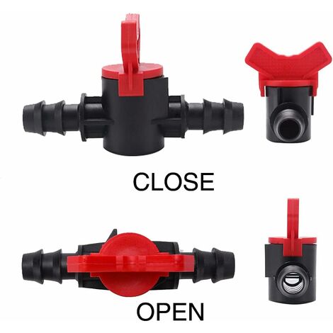 Vanne D'irrigation Goutte à Goutte 10 Pièces, 4/7mm Vannes De Commutation D' Irrigation De Tuyau Vanne De Contrôleur De Débit D'eau De Jardin Vanne De Commande De Tuyau Barbelé D'arrêt