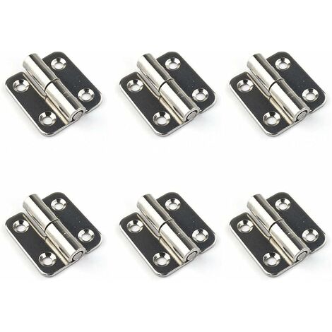Lot de 6 charnières détachables de 3.7 cm - Charnières de porte amovibles - En acier inoxydable 304 - Pour gaucher (1/5)