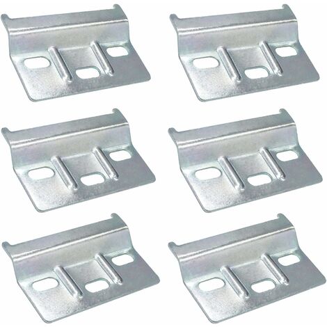 Aougo – Rail de suspension 64mm – Plaque de support en acier galvanisé – Installation simple pour meubles et penderies – Lot de 6