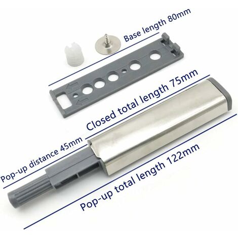 Push To Open Aimant Porte Placard 4 Pièces Aluminium Loquet Magnetique