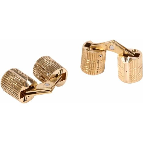 Lot De 4 Charnières En Laiton Doré - Pour Boîte Cadeau, Petit Meuble, Quincaillerie Déco