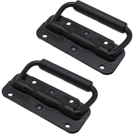 2 Pièces Poignées Traction d'Acier Inoxydable Boîte Poignée Levage Boîte Outils Ressort Poignée Pliante Acier Inoxydable Poignée Caisse Poignées Traction Ressort Poignées(100mm) (1/6)