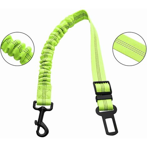 Ceinture De Sécurité Pour Chien - Laisse Voiture élastique, Réglable 55-75 Cm, Crochet Rotatif, Nylon