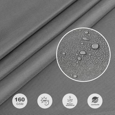 Voile D'ombrage Rectangulaire Imperméable En Tissu Oxford Pour Terrasse, Pelouse, Jardin, Extérieur, Cour Avec Accessoires De Montage (noir, 2 X 5 M