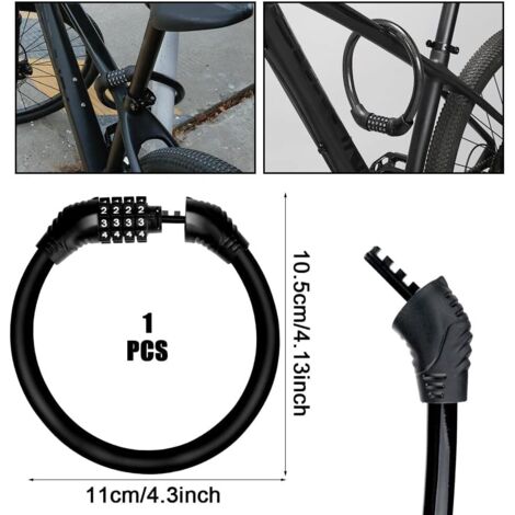 Antivol Double Cadenas à Code Pour Trotinette/Vélo - Câble Renforcé 12mm, 110cm - Imperméable, 2 Combinaisons - AMZLOCK