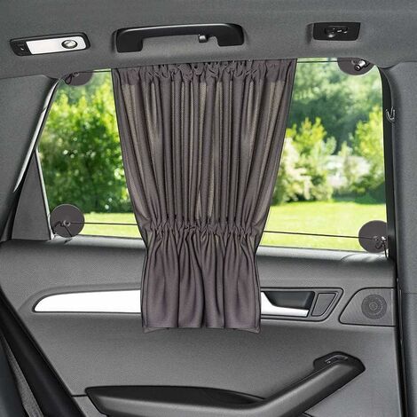 Memkey – Pare soleil voiture 68 x 50 cm – Protection UV UPF 40+ – Lavable en machine – Fixation ventouses – Lot de 2 pièces (1/5)