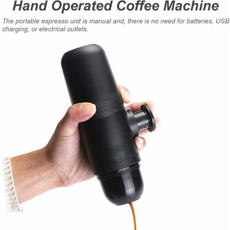 Cafetière portative, cafetière manuelle de 70 ml, mini cafetière à café moulu, portable, machine à expresso Cafetière manuelle, pour campar randonnée