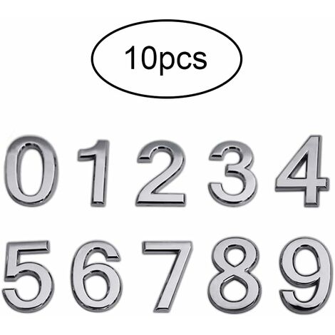 Numéro de porte Chiffre Boite aux Lettres Numero de Maison Adhesif 0 à 9  Numéro de Rue d'Adresse Design Adhésif Numéro de Porte de Maison Numero  Maison Design pour Bureau Chambres Appartements