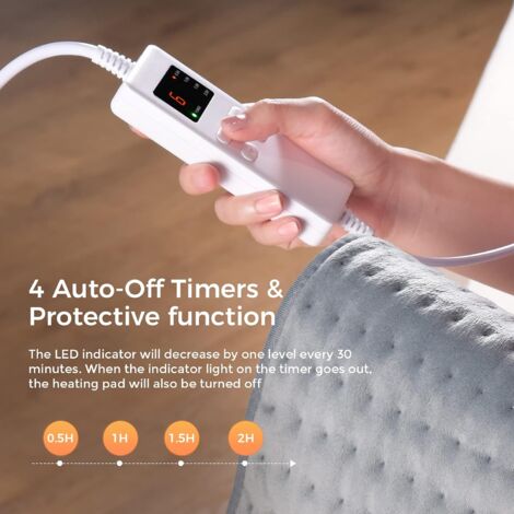 Couverture Chauffante,Tapis Chauffant électrique Réglable,6 Vitesses,soulage La Douleur,Massage