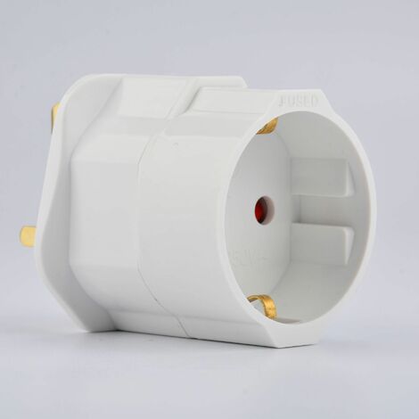 2X Adaptateur Prise Anglaise - Modèle Schuko Type G - Fiche France vers Royaume-Uni - Prise Compact pour Voyage - Compatible Plusieurs Pays