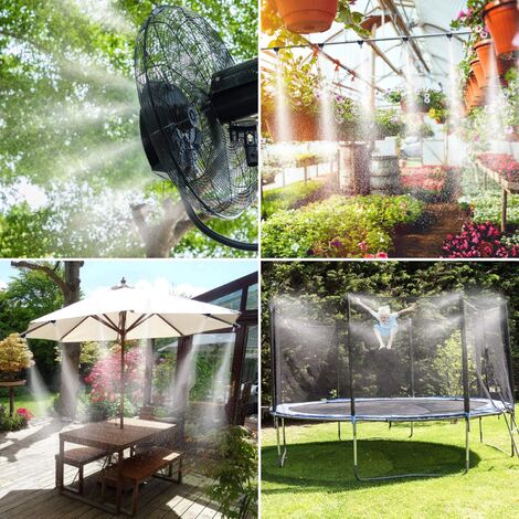 Kit Brumisateur Pour Terrasse Et Jardin - Longueur 10 Mètres - Système De Refroidissement Par Brume Fine - Pour été, Serres, Piscines - 3