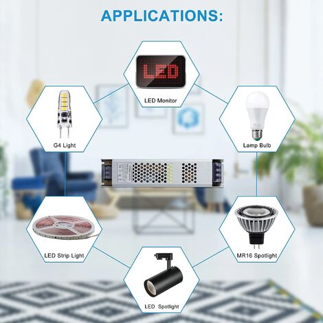 LEDSone Transformer 240V 12V LED 35W Driver LED Power Supply 1.2A