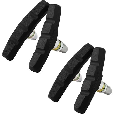 2 Paires V-Brake Patins de Frein 70mm V Bike plaquettes de frein de vélo avec écrous hexagonaux et entretoises Ensemble de blocs de Frein Vélo Set 70 mm VSP70 (BLACK) (1/5)