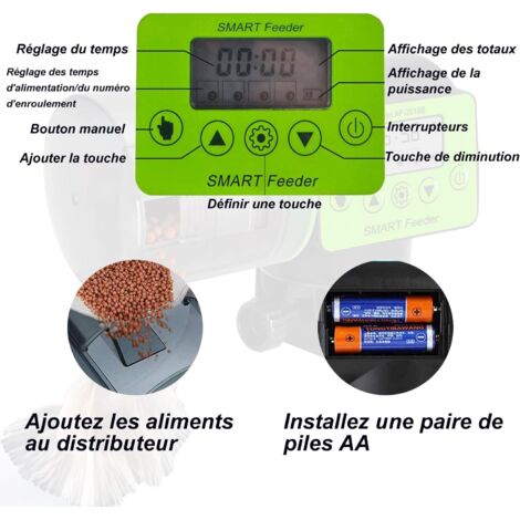 KINOEE Mangeoire Automatique Pour Poissons D'aquarium, Mangeoire