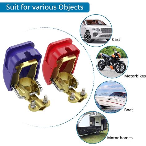 Bornes De Batterie à Dégagement Rapide - Lot De 2, Universelles Voiture/bateau - Neuf
