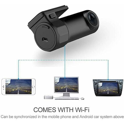 Caméra de tableau de bord DVR Wifi pour voiture, enregistreur de conduite  1080P HD, enregistrement en boucle grand Angle 170 °, Vision nocturne