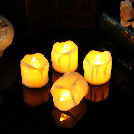 24 Bougies LED Sans Flamme XiXiRan – Effet Flamme Vacillante Réaliste, Piles CR2032 Incluses, Pour Noël, Mariage, Pâques, Fêtes, Déco Maison Et Table