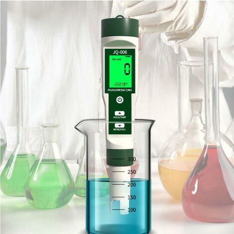 Testeur D'eau électronique 5 En 1 - PH, TDS, EC, Salinité, Température - Écran Rétroéclairé, étanchéité IP67