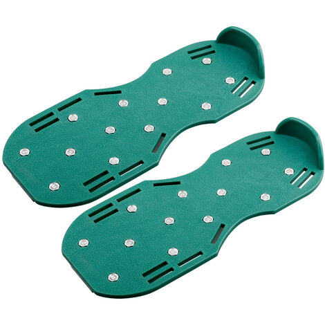 Chaussures aérateur de gazon - Pliable - Ergonomie - Taille universelle - Aérateur de gazon - Aérateur de pelouse - Vert（3013cm）