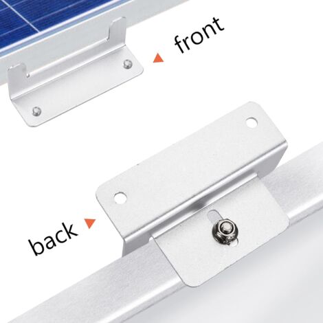 Fixation Panneau Solaire Support de Montage en Alliage d'aluminium avec Vis et Écrous pour Camping Car Bateau Toits 4 Pièces