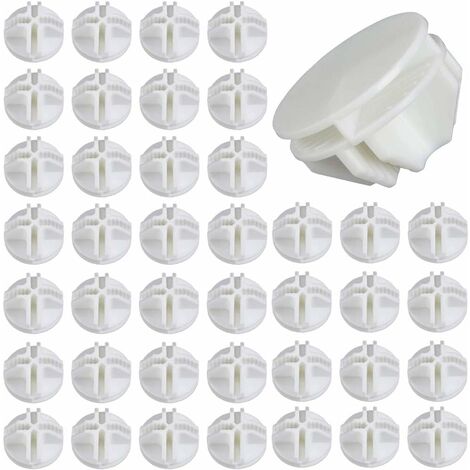 40pcs Fils Cube Plastique ABS Connecteur Cube de Rangement Blanc Raccord Meuble de Rangement Raccord Meuble de Rangement Cube de Fil Modulaire Cube en Grille pour Étagère Casier de Rangement (1/5)