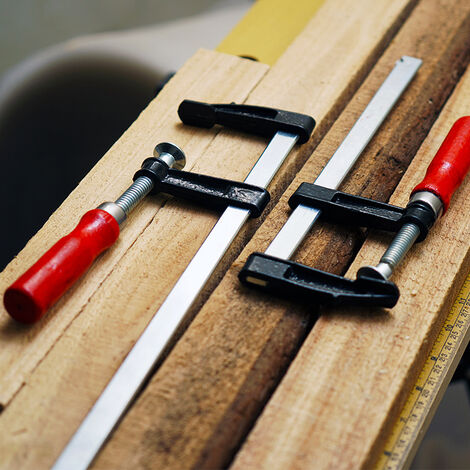 Lot De 4 Serre-joints En F - 2x 300mm & 2x 200mm - Poignée Antidérapante - Parfaits Pour Le Travail Du Bois