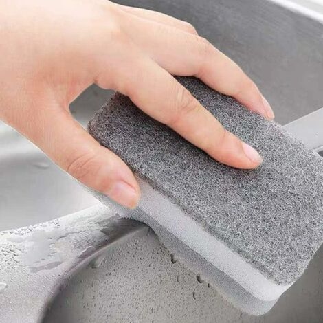 Pack De 3 Éponges Écolo ELEXACLEAN - Réutilisables, Lavables Machine - Pour Casseroles, Vaisselle Et Surfaces - 10x8 Cm Gris