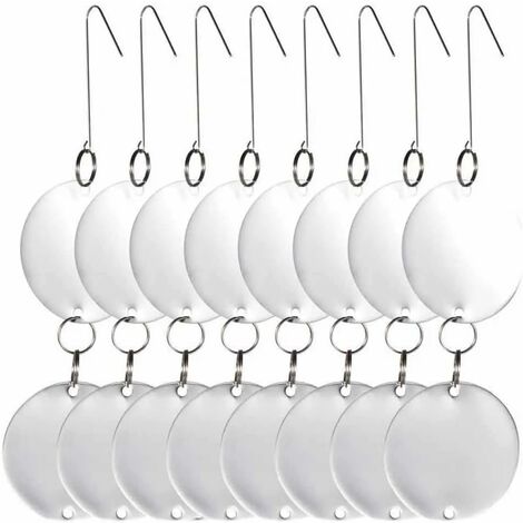 8 disques répulsifs anti-oiseaux CD en acier inoxydable Réfléchissants double-face Répulsifs anti-oiseaux Pigeons Mouettes Hirondelles Moineaux Grives Étourneaux Merles (1/5)