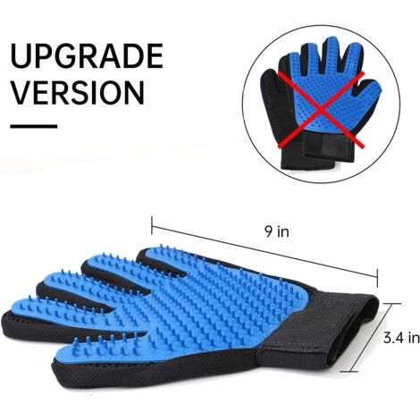 Gant De Toilettage Pour Chats Et Chiens - Brosse Anti-statique - Retournable Pour Enlever Les Poils - Rechargeable USB