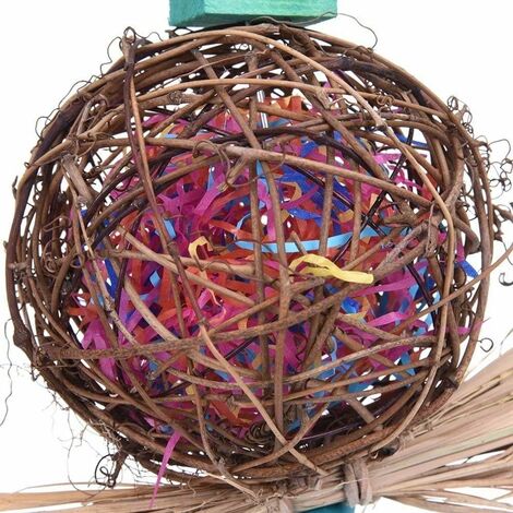 Jouets à Mâcher Minéraux Pour Oiseaux – Lot De 3 Avec Clochette – Pour Perroquets, Perruches, Cacatoès – 24 Cm De Long – Aide à Limer Le Bec Et Apporte Du Calcium