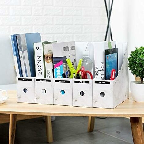 5 Compartiments Porte-revues Pliables En Kraft – Format A4, étanches, Pour Bureau, école, Rangement Documents Et Livres