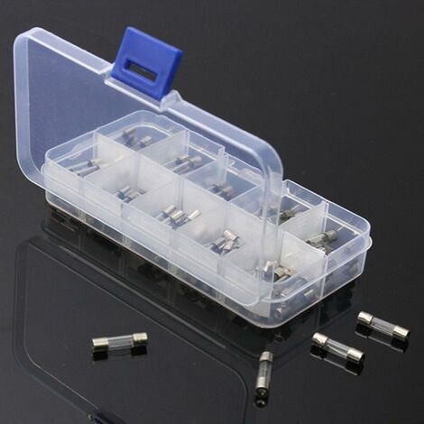 Kit De 100 Fusibles Verre 5x20mm - Assortiment De Valeurs, Marque Naapesi, Pour Dépannage électrique