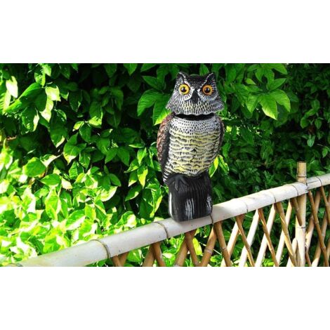 Teekit Fausse hibou Leurre à tête rotative pour oiseau, parasite