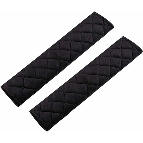 Housse De Ceinture De Sécurité Auto - Noir Doux - Coussin D'épaule Universel - 1 Pièce