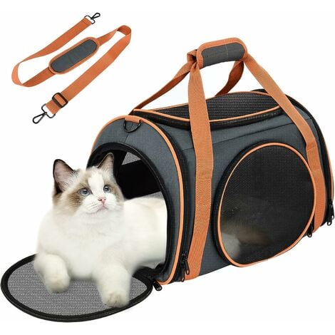 Sac Transport Chat Caisse de Transport Chat Respirant et Pliable