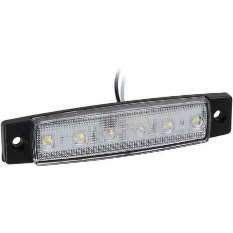 10 pcs 9,7 cm 6 LED côté 12V LED MARKER Remorque Feux de gabarit pour camion, marqueur lumière Ambre, partie arrière Feu de Gabarit, camion Cab Feux de gabarit, RV Convoi