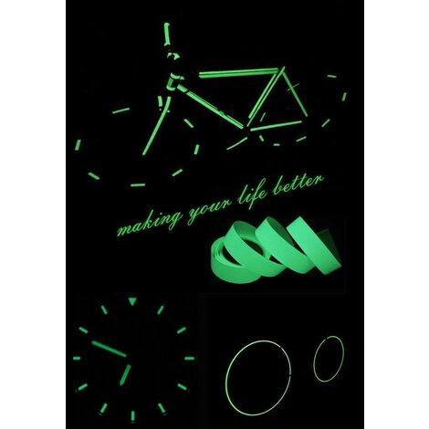 Ruban Autocollant Fluorescent Vert Brillant Dans Le Noir - PVC - Pour Sécurité Et Décoration