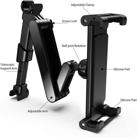 Support Tablette Réglable Support Tablette Voiture Dokeno