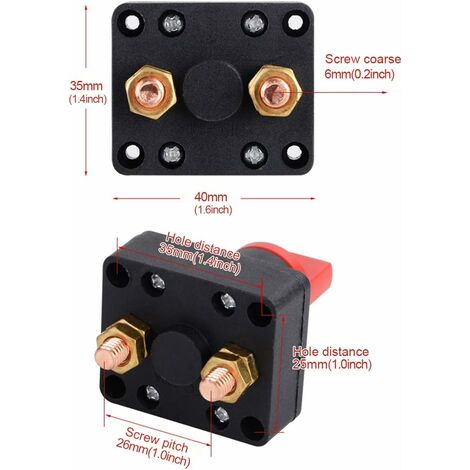 Interrupteur De Batterie 300A Marine / VR - 3 Positions (OFF-1-2) - Cuivre étamé - Étanche IP66 - Installation Facile