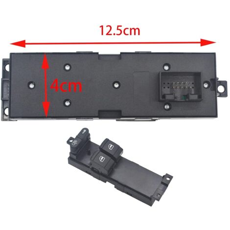 Interrupteur Fenêtre Conducteur 1K3959857 Pour VW Golf Mk5, Caddy, Jetta, Eos - Compatible OEM