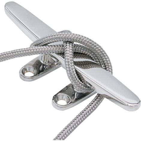 Taquet D'amarrage Bateau En Acier Inoxydable AISI 316 - 4 Trous, 20,3 Cm, Pour Yacht Et Voilier