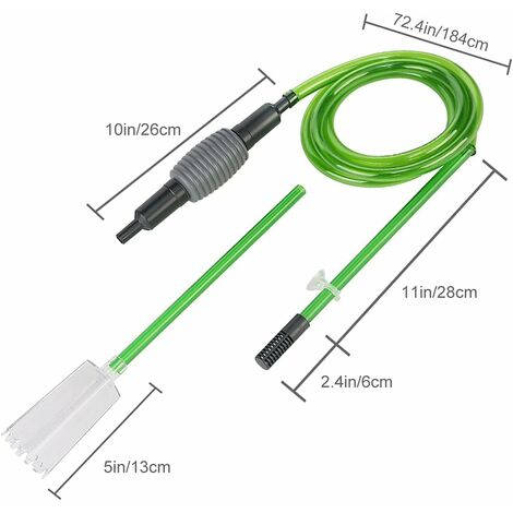 Siphon Nettoyeur Pour Aquarium - Pompe à Eau Manuelle 170 Cm Avec Filtre à Gravier, Changement D'eau Facile - 6