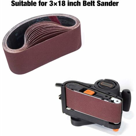Bande Abrasive 75 x 457 mm, Bandes Abrasives Mixte (3x grains 80/120/150/240/400) pour Ponceuses à Bande（15 pièces ）
