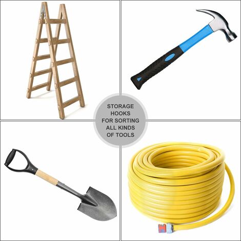Lot De 5 Crochets De Garage 30 Kg - Grands Crochets En J Pour Outils, Vélos Et Échelles