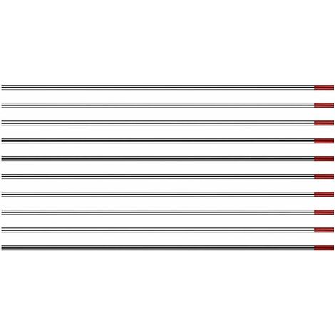 RIVERWELD 10 Électrodes Tungstène WT20 2% Thorium Rouge 2.0 Mm X 150 Mm - Soudage TIG Précis Et Stable