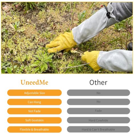 Gants Jardinage Femme/ Homme Gants De Travail Cuir - Gants De Jardinage Cadeau Jardinage Outillage Gants Anti Coupure Gants Rosiers Epineux Outils Jardinage Long Gant Jardinage Femme Homme Gant Jardin