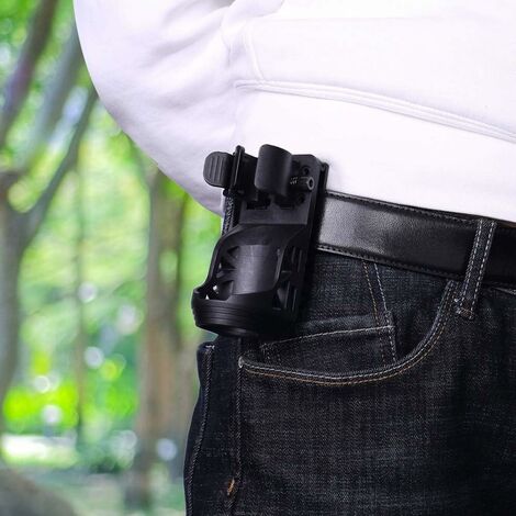 Étui Tactique Pour Lampe Torche – Clip Rotatif 360° – Fixation Ceinture – Noir – Idéal Outdoor