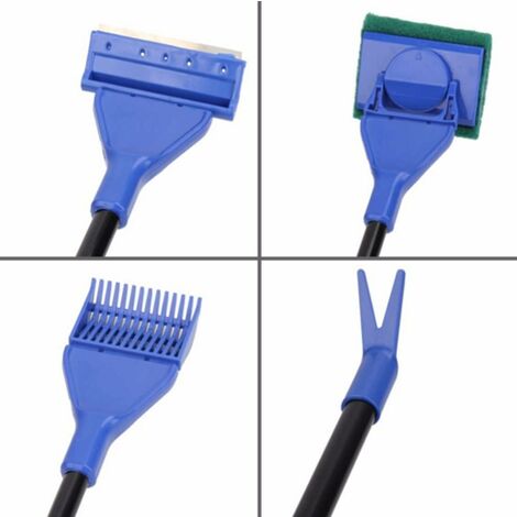 Kit de nettoyage d'aquarium 5 en 1 et nettoyeur de gravier pour aquarium - Pompe à siphon manuelle pour vider et remplacer votre eau en quelques minutes