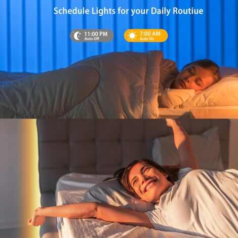 LED 20M(10m2) Bande LED 5050 RGB Bande Lumineuse Flexible Multicolore avec Télécommande à 40 Touches, Synchroniser avec la Musique, pour Fête Décor pour la Maison Chambre Bar